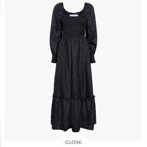 The Emily Nap Dress - Black Crushed Taffeta